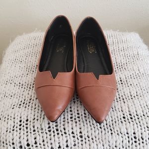 Light Brown Pointed Toe Flats